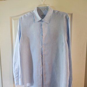 men's 100% linen shirt